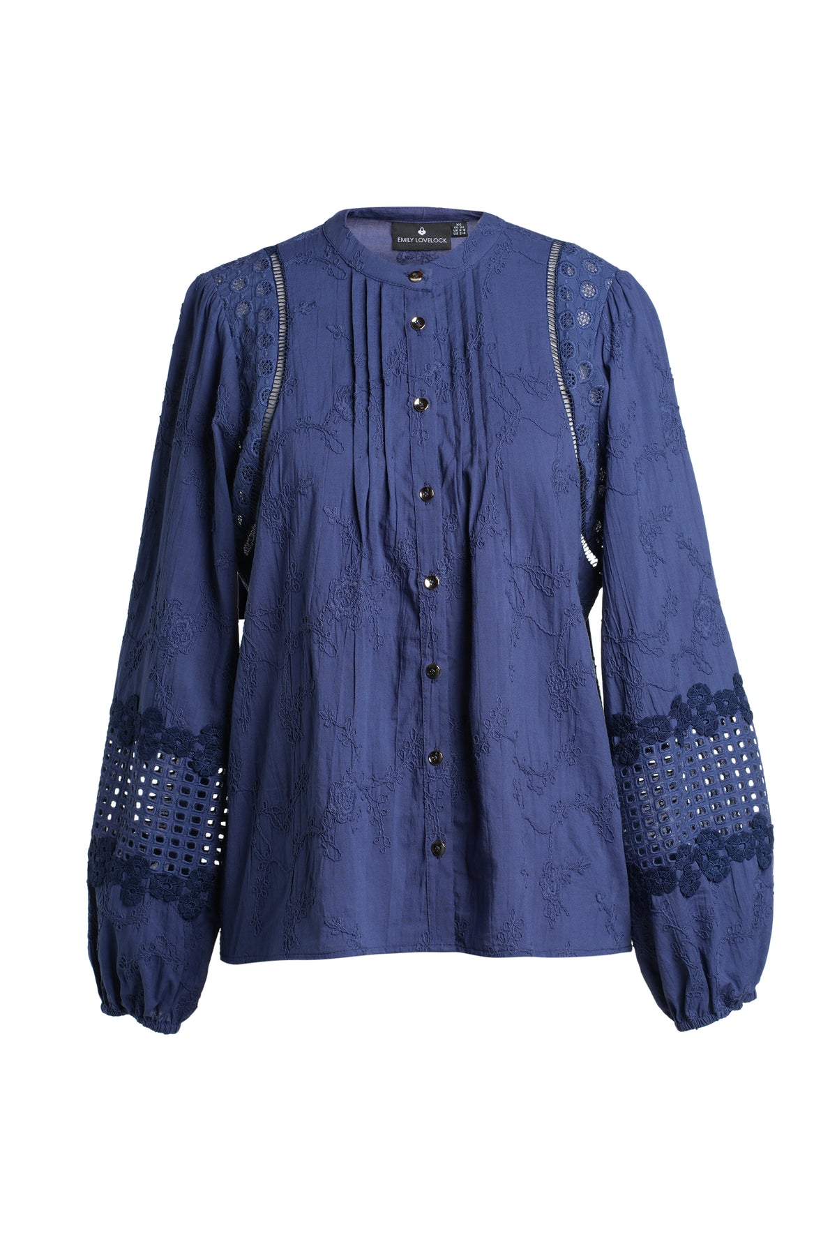 Emily Lovelock Martha Deep Cobalt Blue Blouse