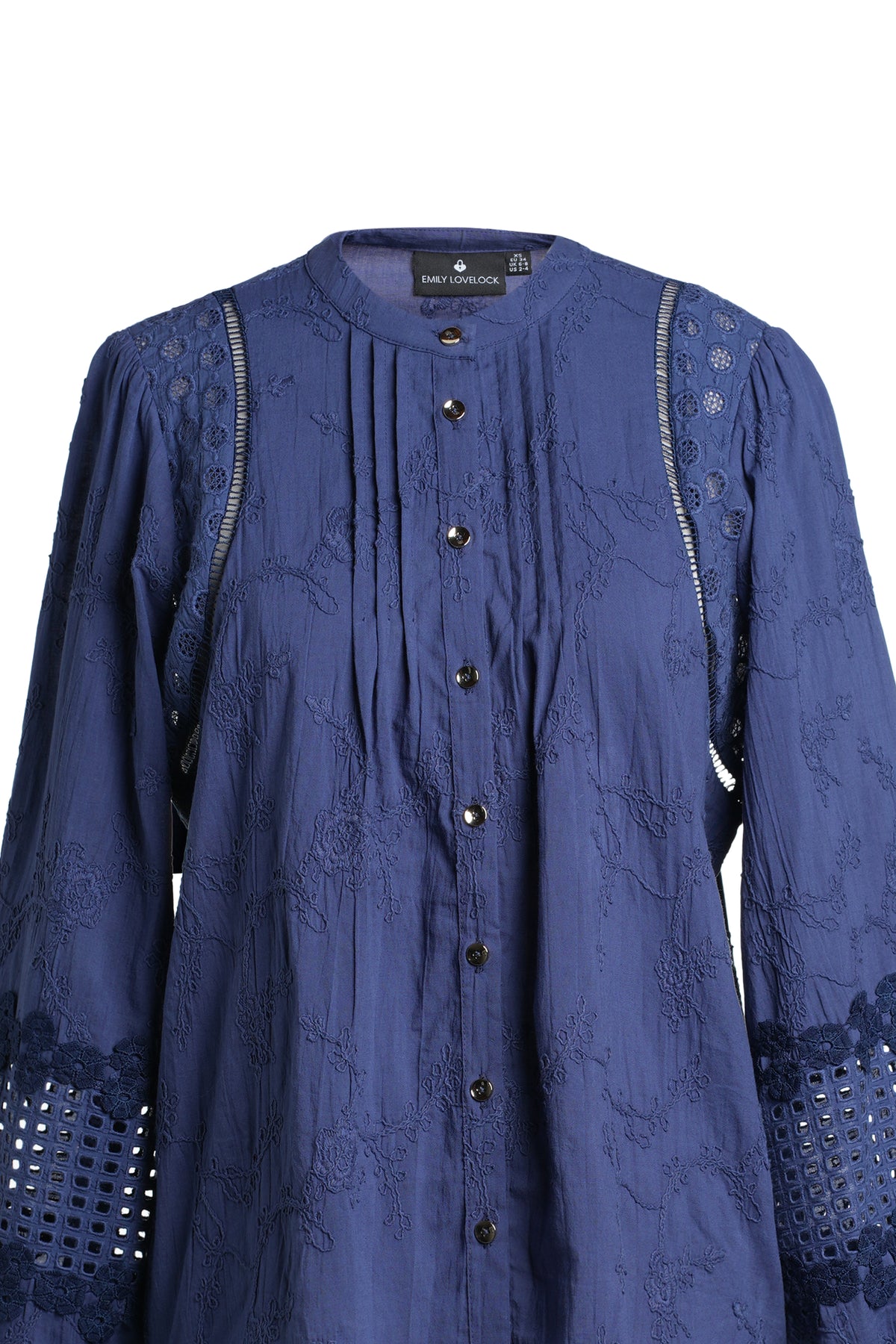 Emily Lovelock Martha Deep Cobalt Blue Blouse