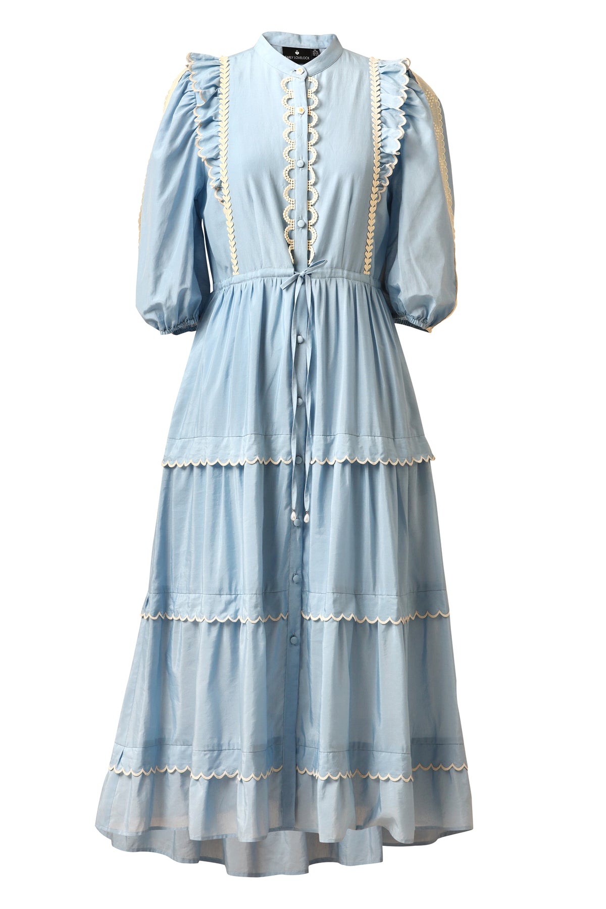 Emily Lovelock Chambray Blue Sabrina Dress