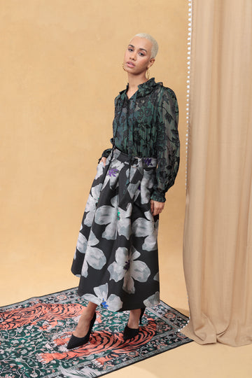 Emily Lovelock Juliet Lurex Jacquard Blouse