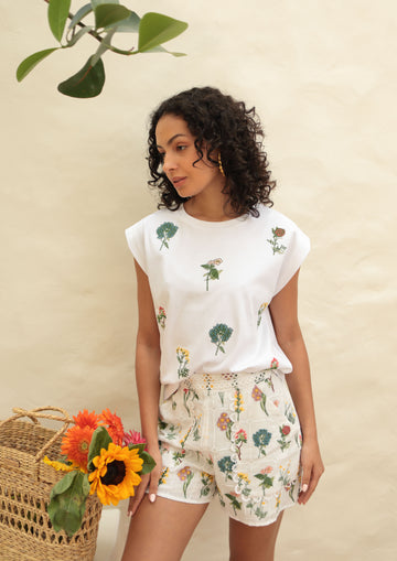 Emily Lovelock Nova White Shorts