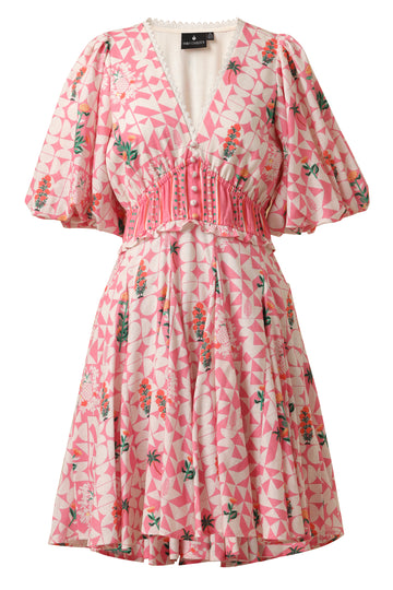 Emily Lovelock Pink Morning Glory Andrea Dress