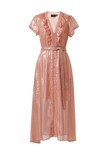 Emily Lovelock Veiled Rose Kayla Lurex Dress