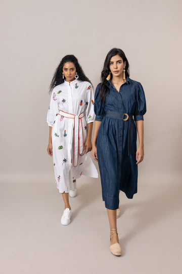 Emily Lovelock Veronica Blue Denim Dress