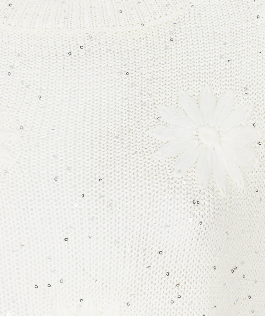 Esqualo Off-White Daisy Knitted Sweater