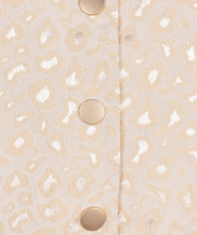 Esqualo Ivory Fancy Leopard Print Jacket