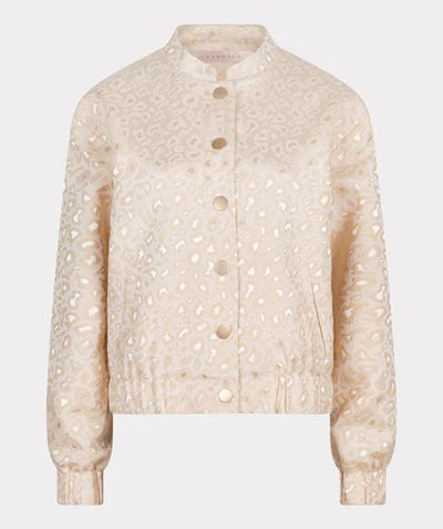 Esqualo Ivory Fancy Leopard Print Jacket