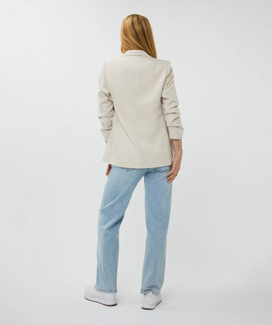 Esqualo Sand Linen Look Blazer