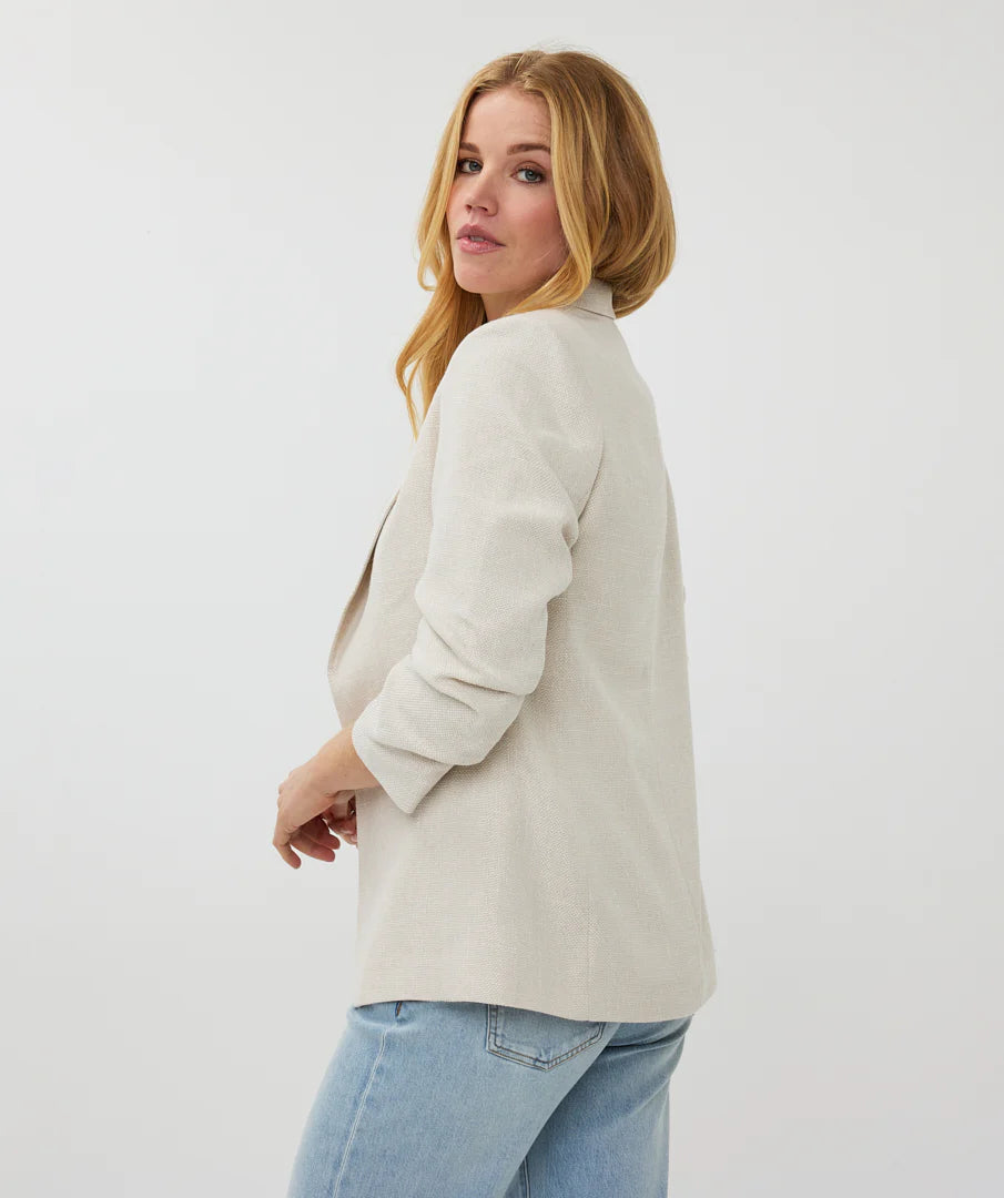Esqualo Sand Linen Look Blazer