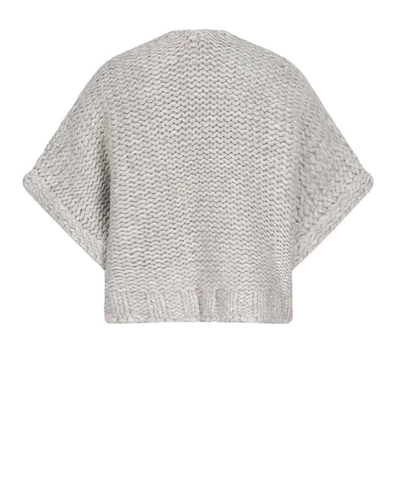 Esqualo Chunky Knit Melange Grey Cardigan