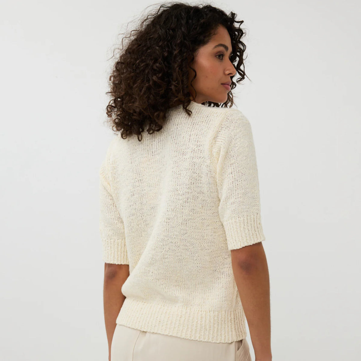 Esqualo Champagne S/S Sequins Sweater