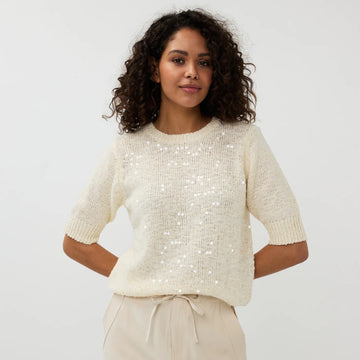 Esqualo Champagne S/S Squins Sweater