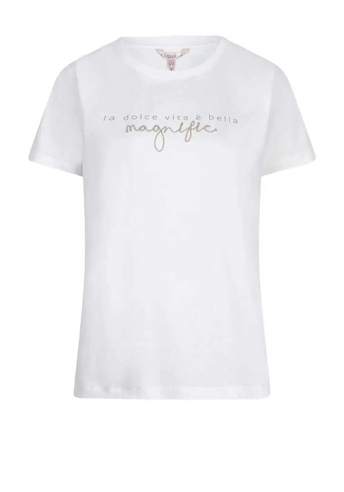 Esqualo Cotton Off White Tshirt