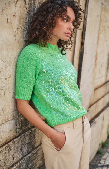 Esqualo Green S/S Squins Sweater