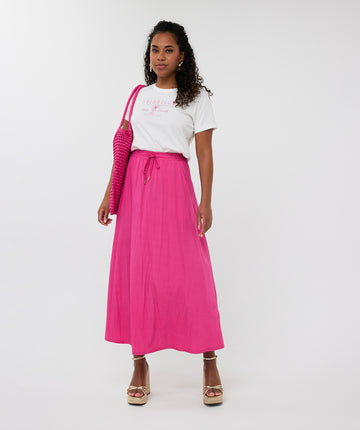 Esqualo Hot Pink Drawstring Skirt
