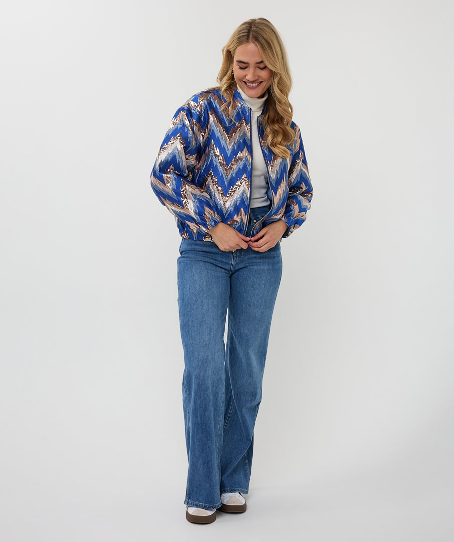 Esqualo Jacquard Zigzag Bomber 