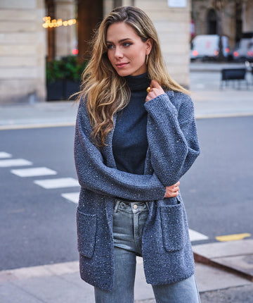 Esqualo Melange Grey Cardigan
