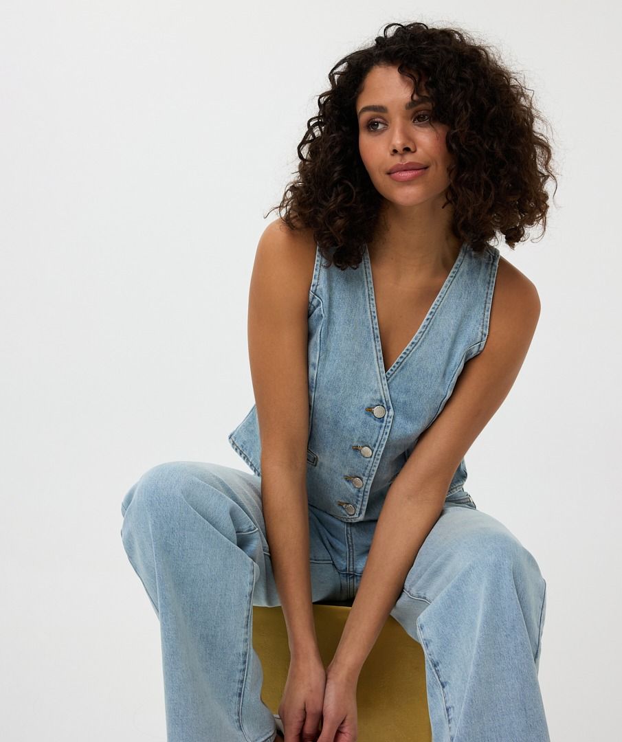 Esqualo Mid Blue Denim Gilet