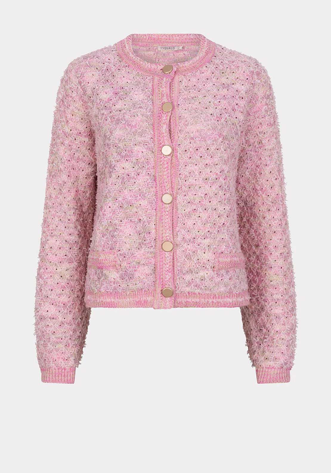 Esqualo Rose Cardigan Fancy Knit