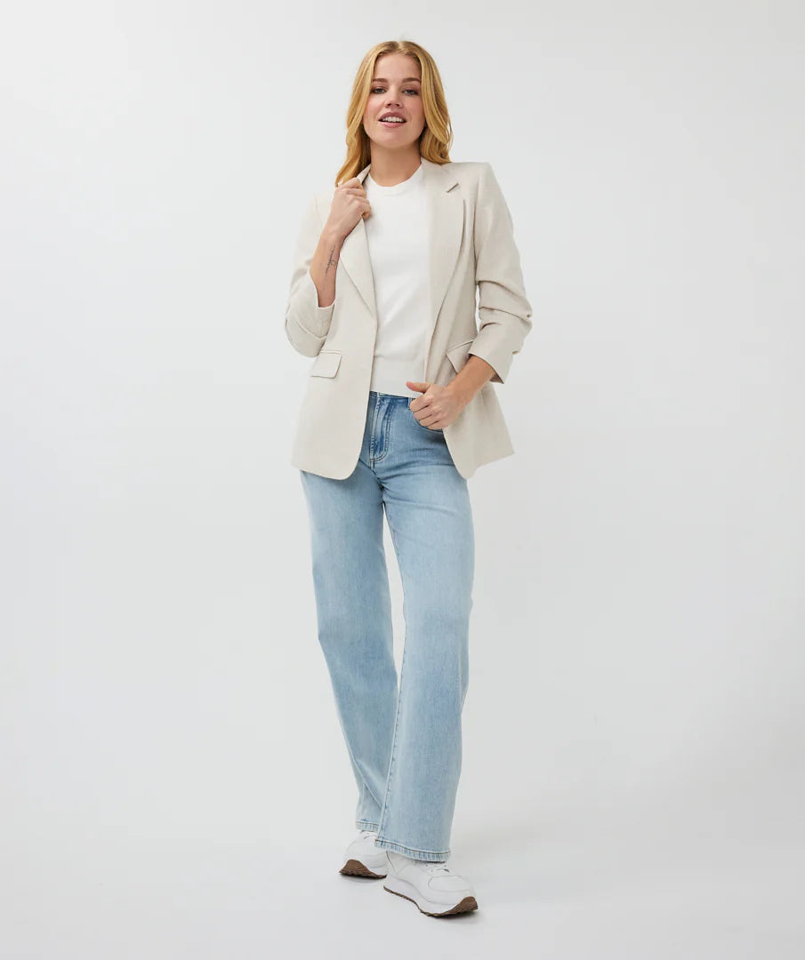 Esqualo Sand Linen Look Blazer