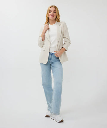 Esqualo Sand Linen Look Blazer