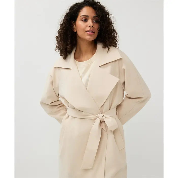 Esqualo Sand Long Basic Coat