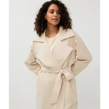 Esqualo Sand Long Basic Coat