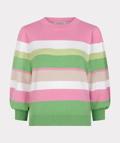 Esqualo Striped Rose Sweater