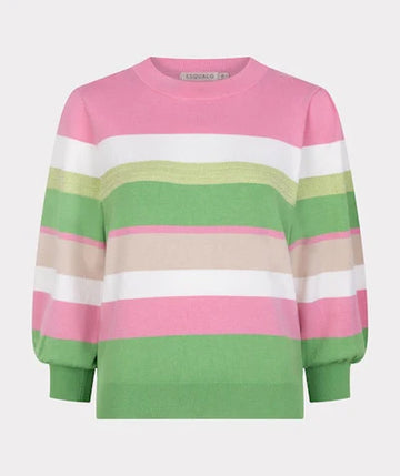 Esqualo Striped Rose Sweater