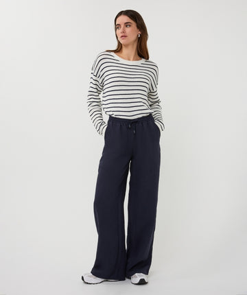 Esqualo Sweater Off-White Striped Sweater