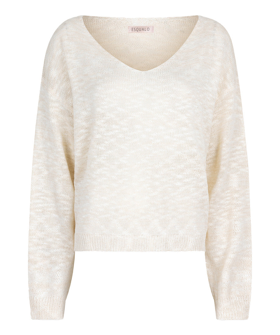Esqualo V Neck Champagne Sweater