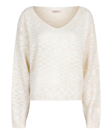 Esqualo V Neck Champagne Sweater