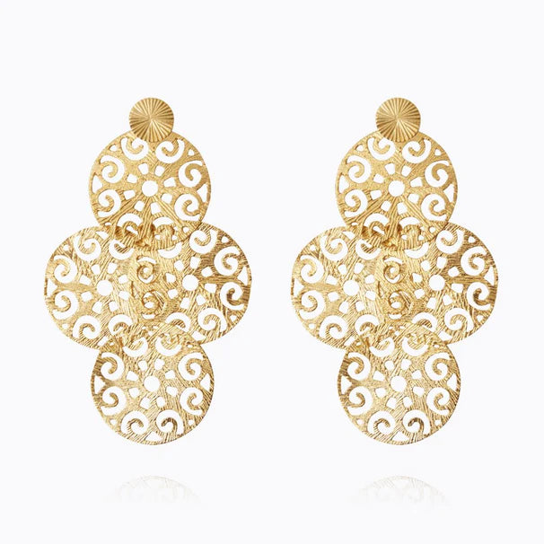 Caroline Svedbom Evanna Statement Earrings - Gold
