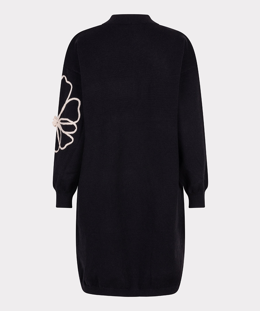 Esqualo Tape Flower Patch Sweater Dress