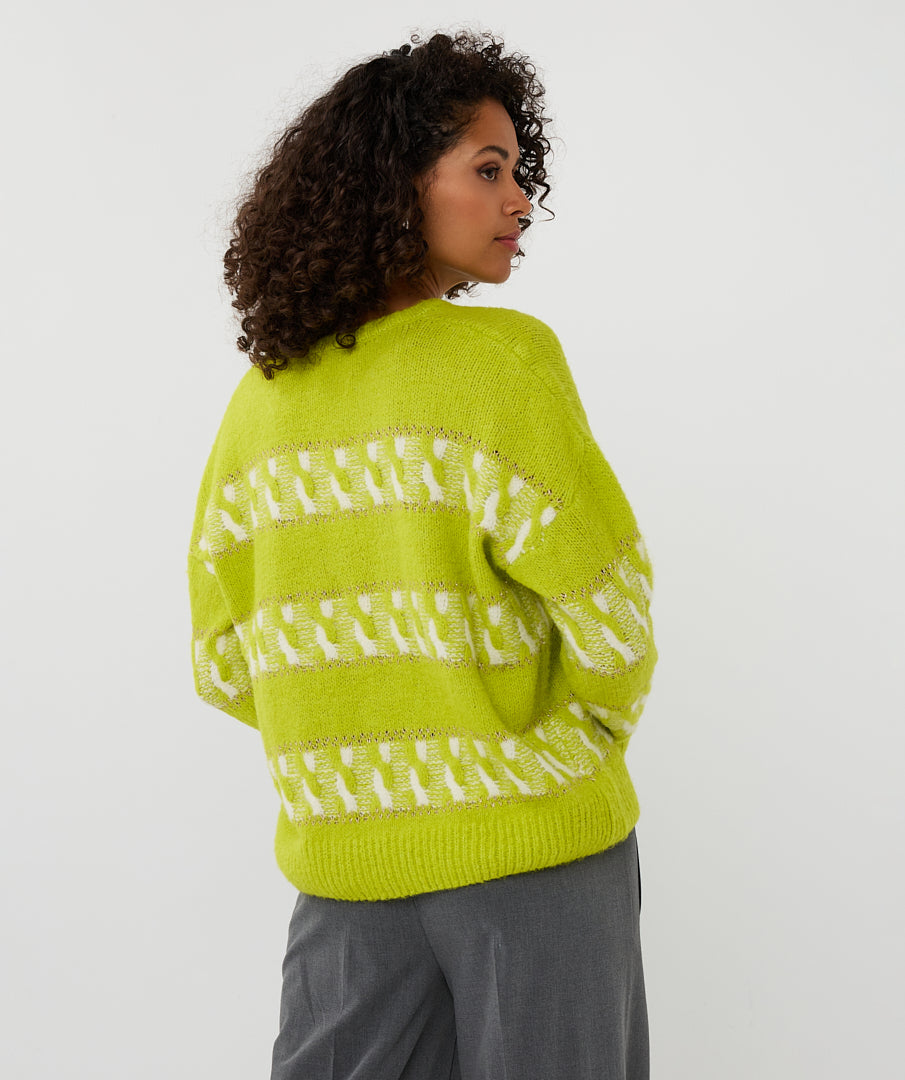 Esqualo City Lime Knit Sweater