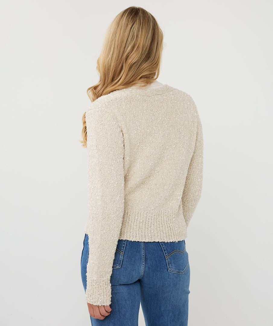 Esqualo Cardigan With Golden Button Detail
