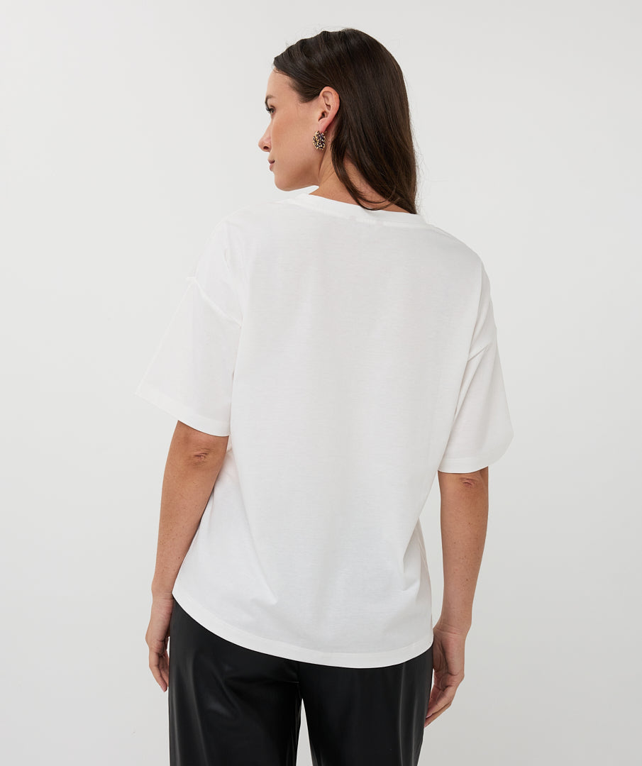 Esqualo City Skyline White Tee