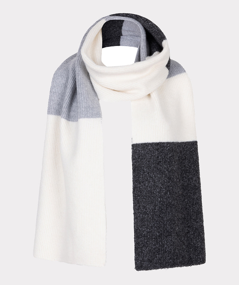 Esqualo Grey Colour Block Scarf