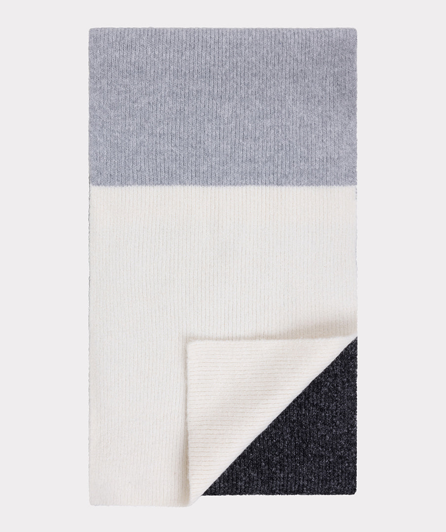 Esqualo Grey Colour Block Scarf