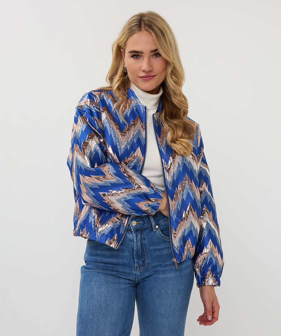 Esqualo Jacquard Zigzag Bomber 