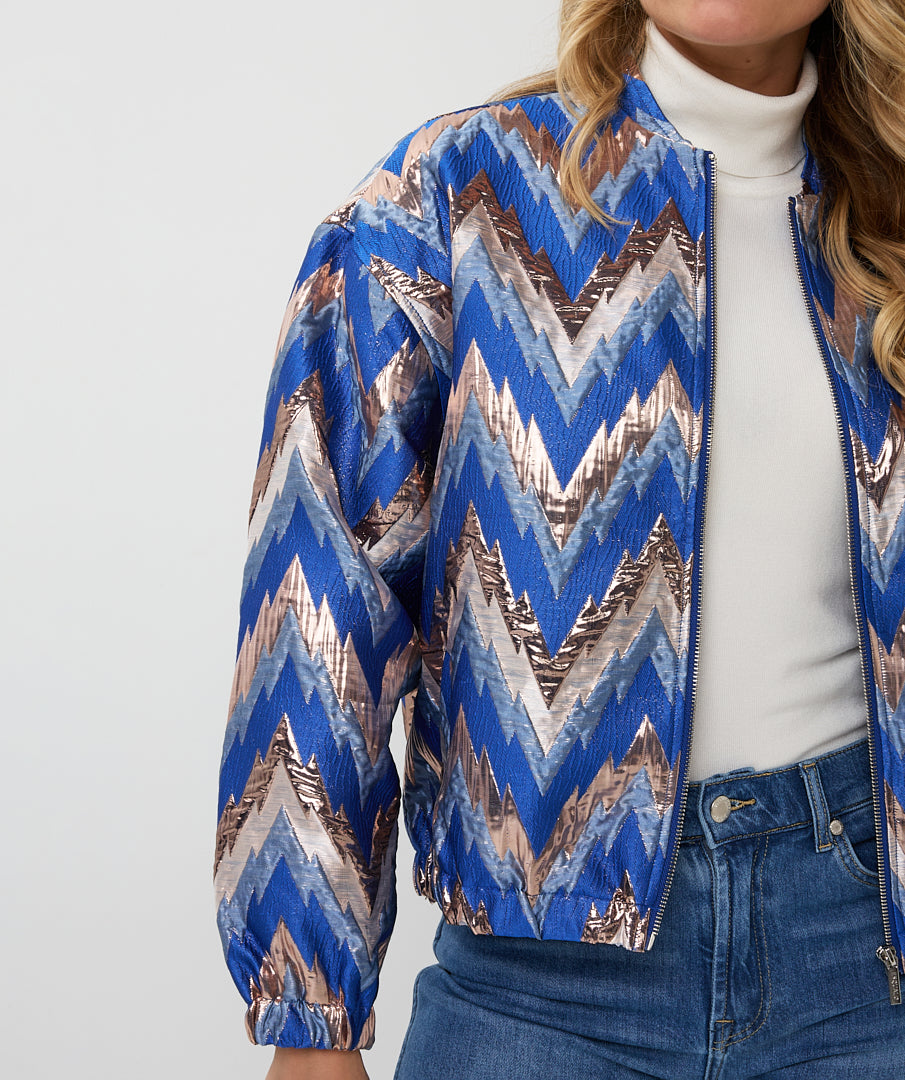 Esqualo Jacquard Zigzag Bomber 