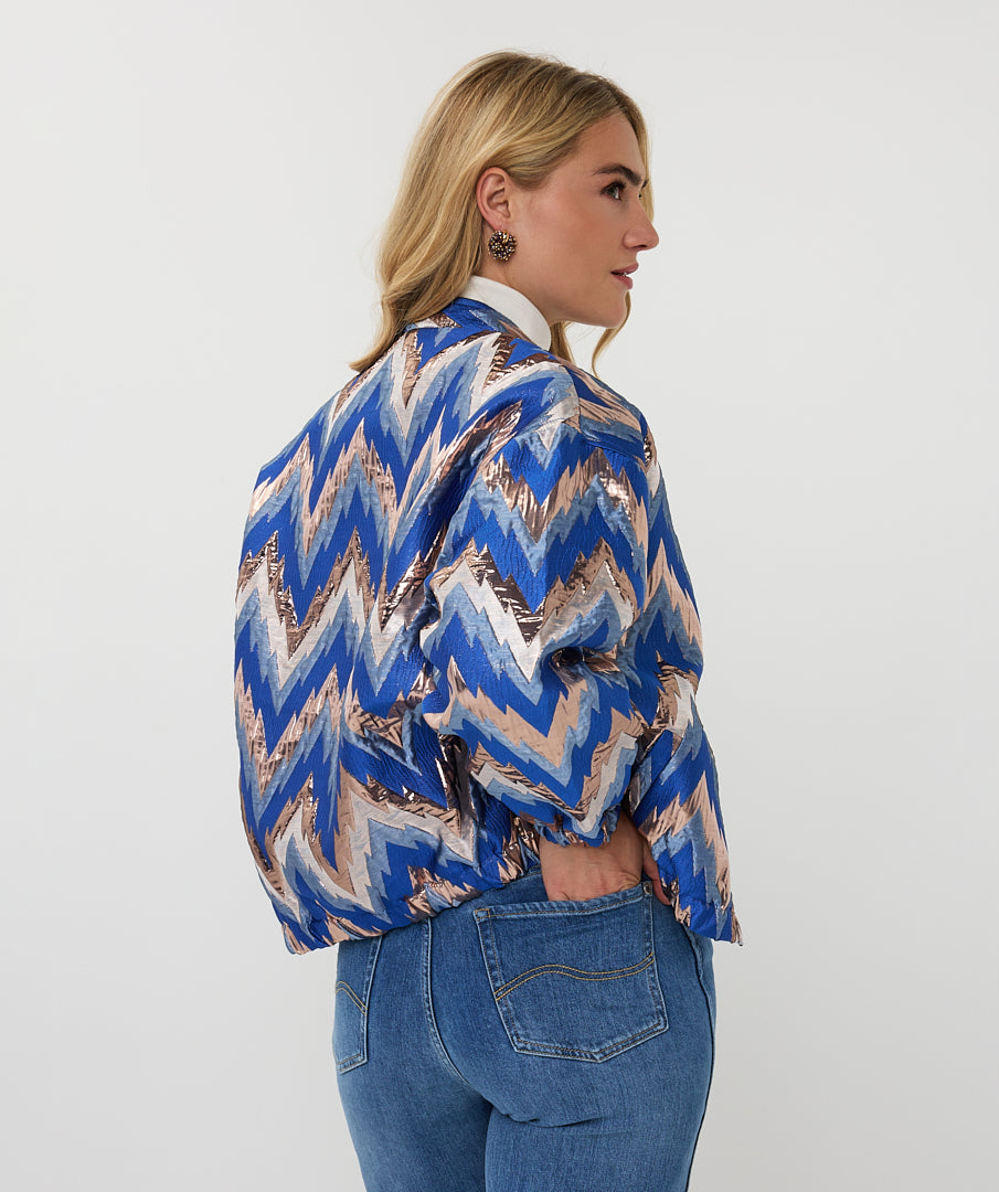 Esqualo Jacquard Zigzag Bomber 