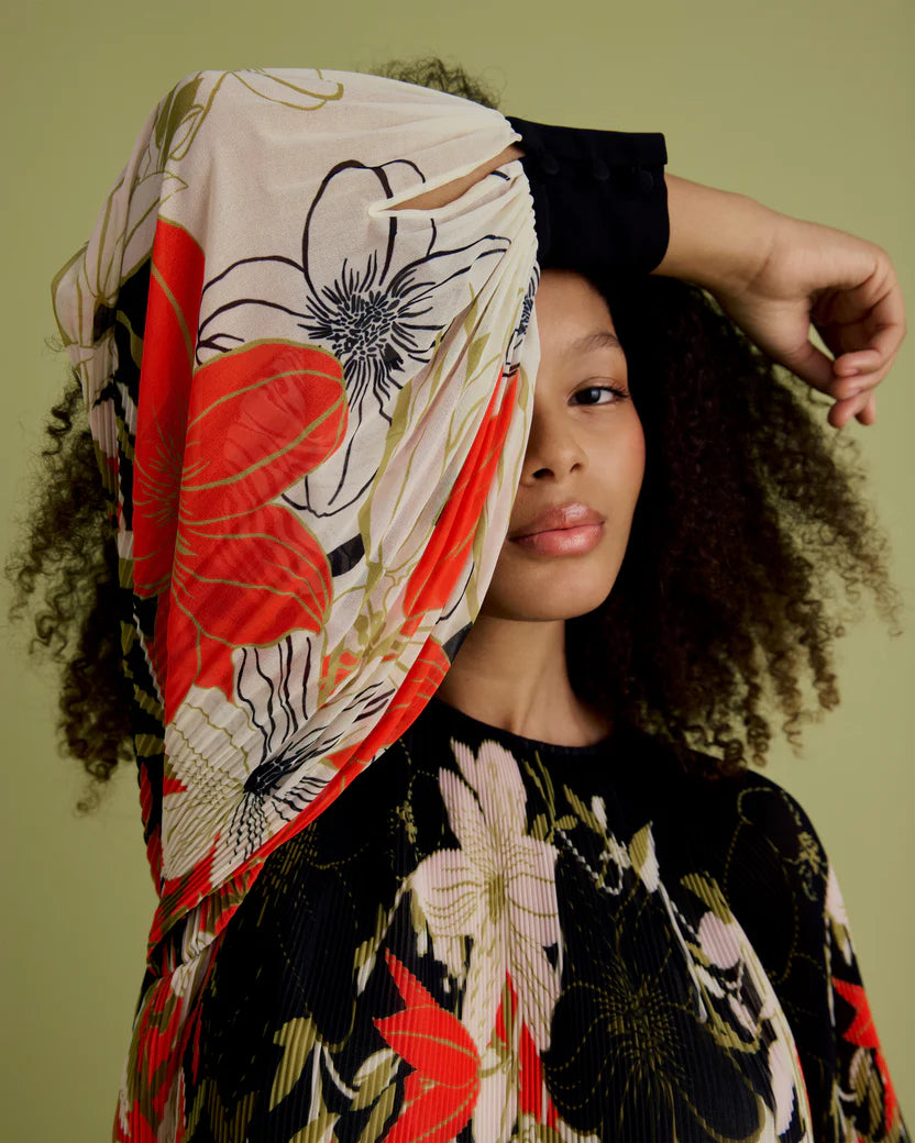 Florere Pleated Sleeve Blouse