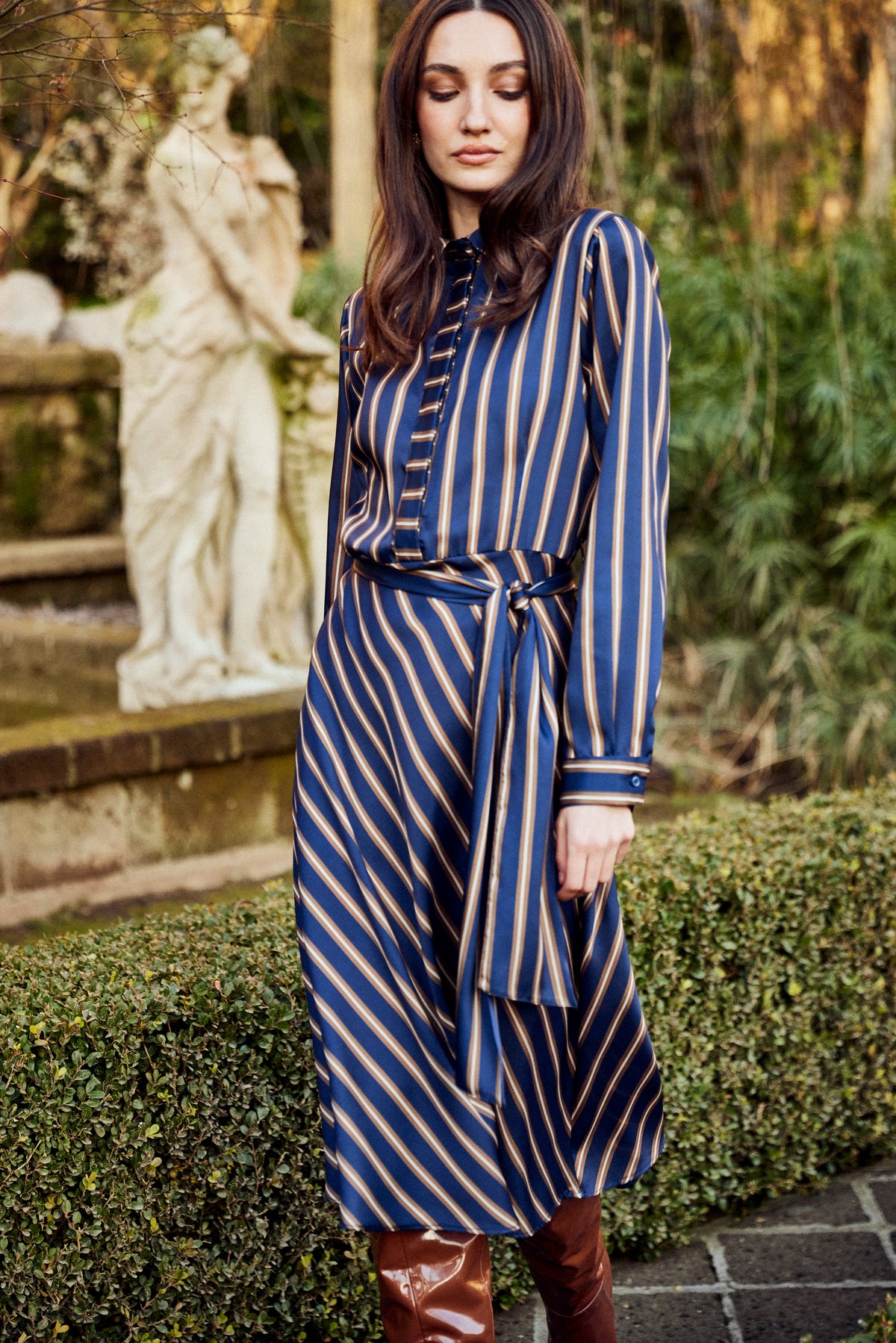 FlyGirl Blue/Moro Stripe Dress