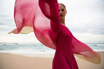 Alquema Long Estrella Dress And Collare Coat - Acid Dream