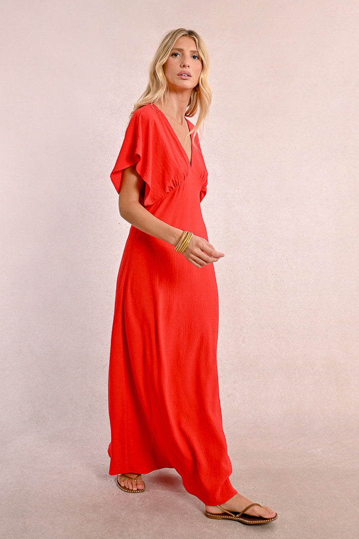 Molly Bracken Rouge Red Maxi Dress
