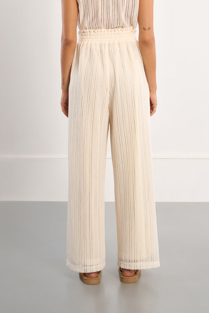 Lili Sidonio Ecru Wide Leg Pant