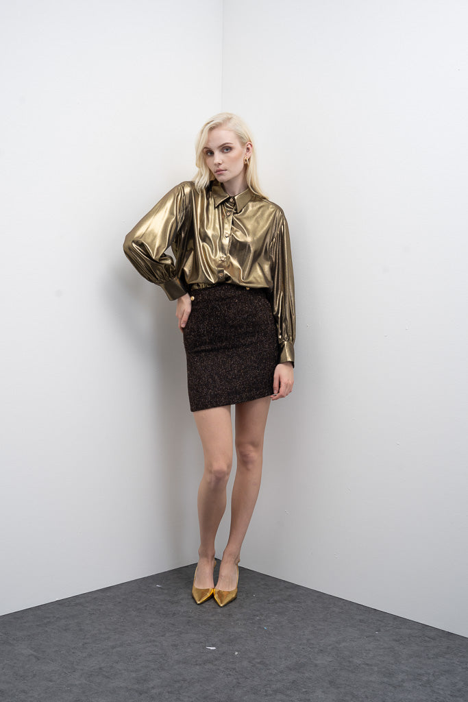 GoaGoa Brown Tweed Skirt