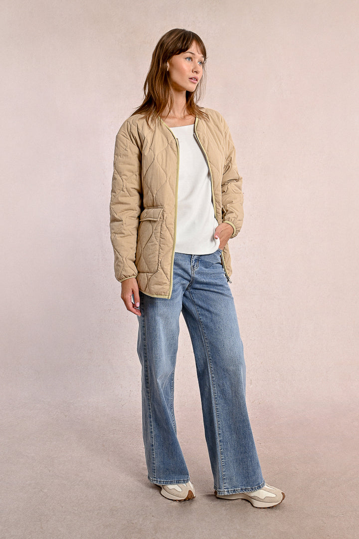 Molly Bracken Lightly Padded Beige Jacket