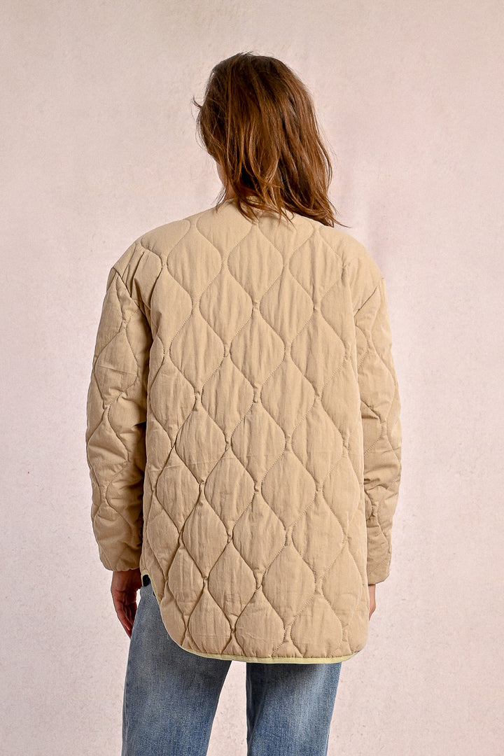 Molly Bracken Lightly Padded Beige Jacket